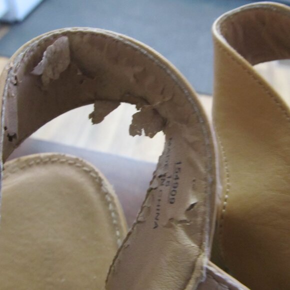 Worn American Eagle Caged Block Heel Sandals Size 13 - Picture 4 of 8